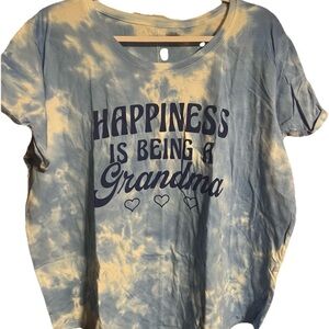 Blue Tie-Dye 'Happiness is Being a Grandma' Tee